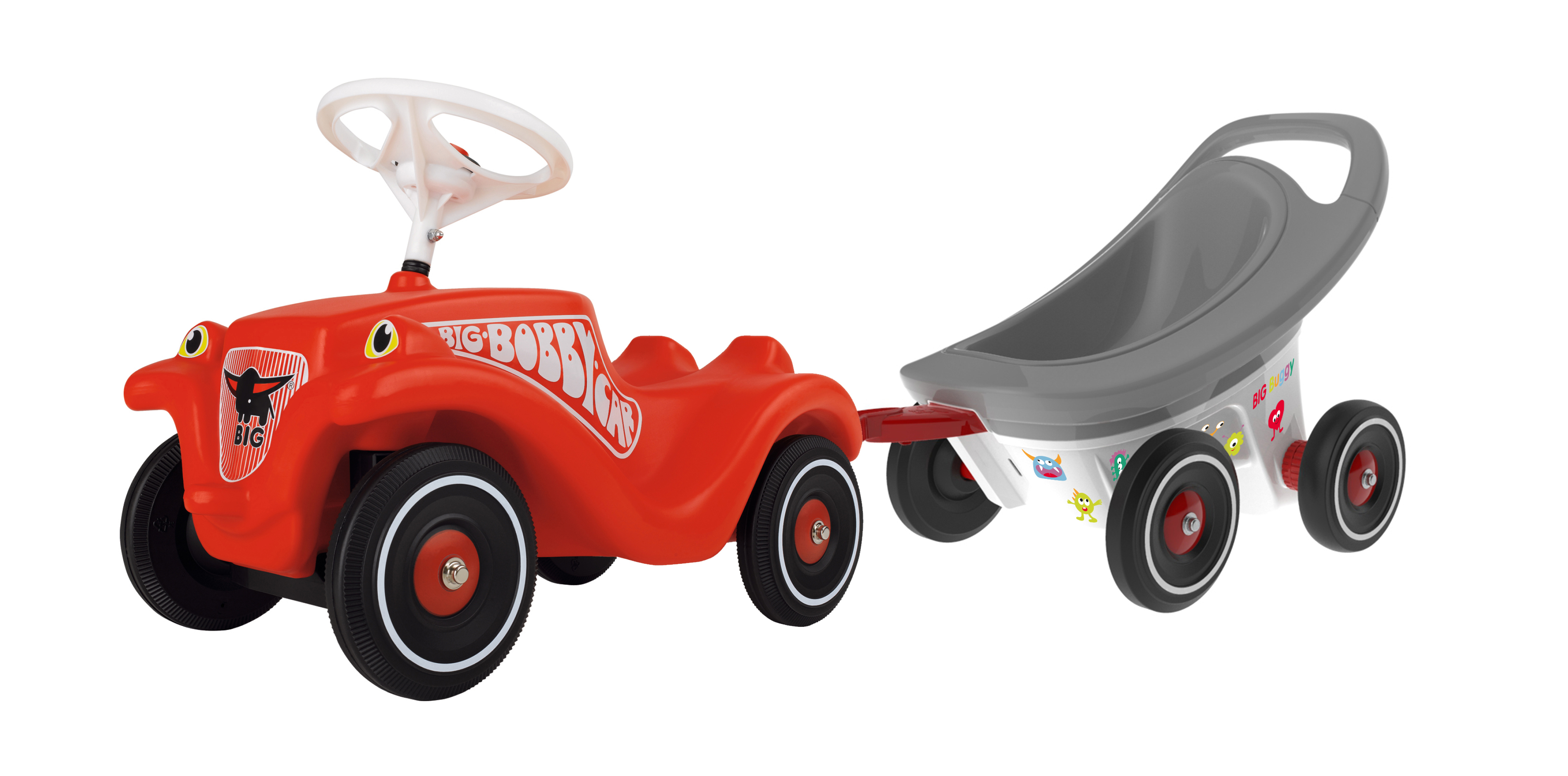 BIG Buggy 3-in-1 Lauflernwagen Grau