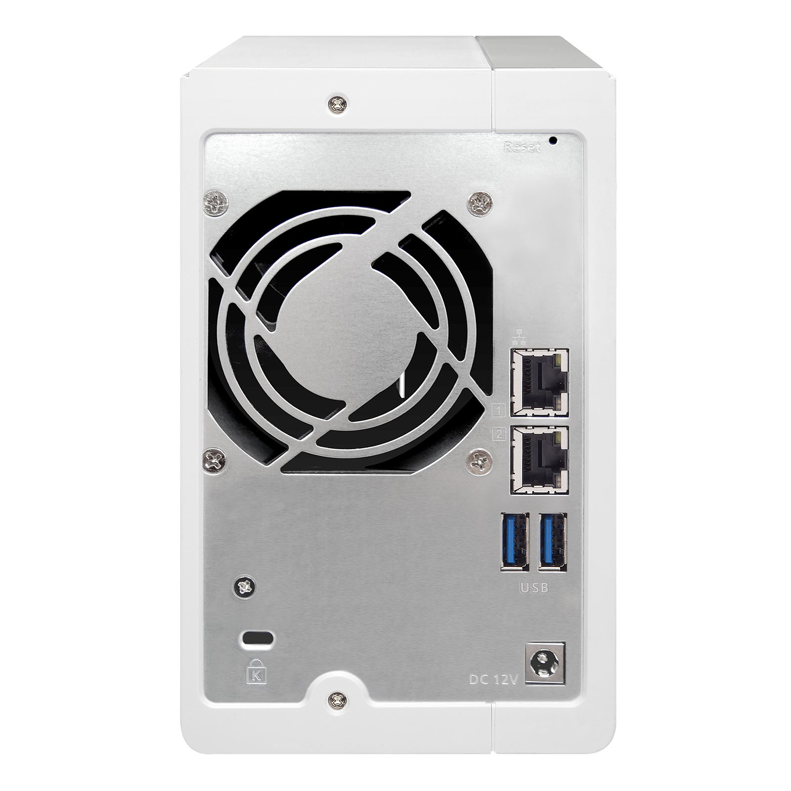 Servidor NAS - QNAP TS-231P2-4G, 2 Ranuras, Quad-Core 1.7GHz con 4 GB de memoria viva, Blanco