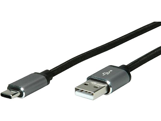 ROLINE 11.02.9029 - Cavo USB, 3 m, 480 Mbit/s, Nero/Argento