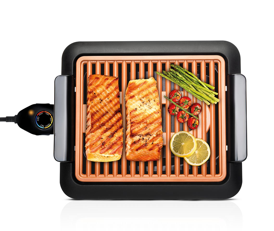 MEDIA SHOP Elektrogrill Livington Smokeless Grill M17314 Elektrogrill, Schwarz 
