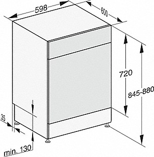 MIELE G 7310 SC Geschirrspüler dB 598 breit, (A), mm 42 C) (freistehend