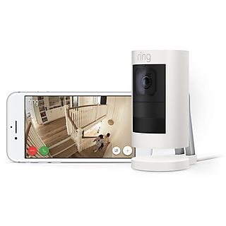 RING Stick Up Cam Elite - weiß, HD-Überwachungskamera für den Innen- und Außenbereich