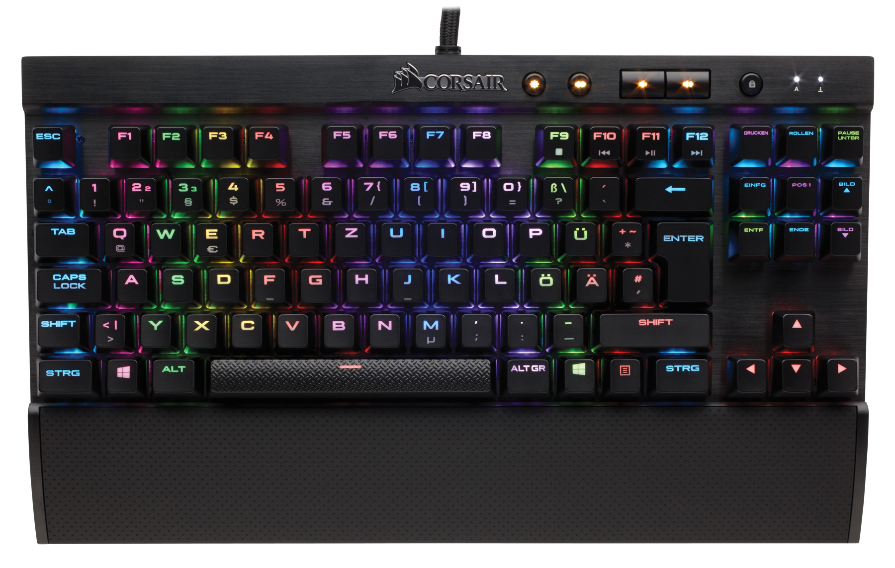 CORSAIR K65 RGB Rapidfire, Gaming Tastatur, Mechanisch, Cherry MX Speed, kabelgebunden, Schwarz