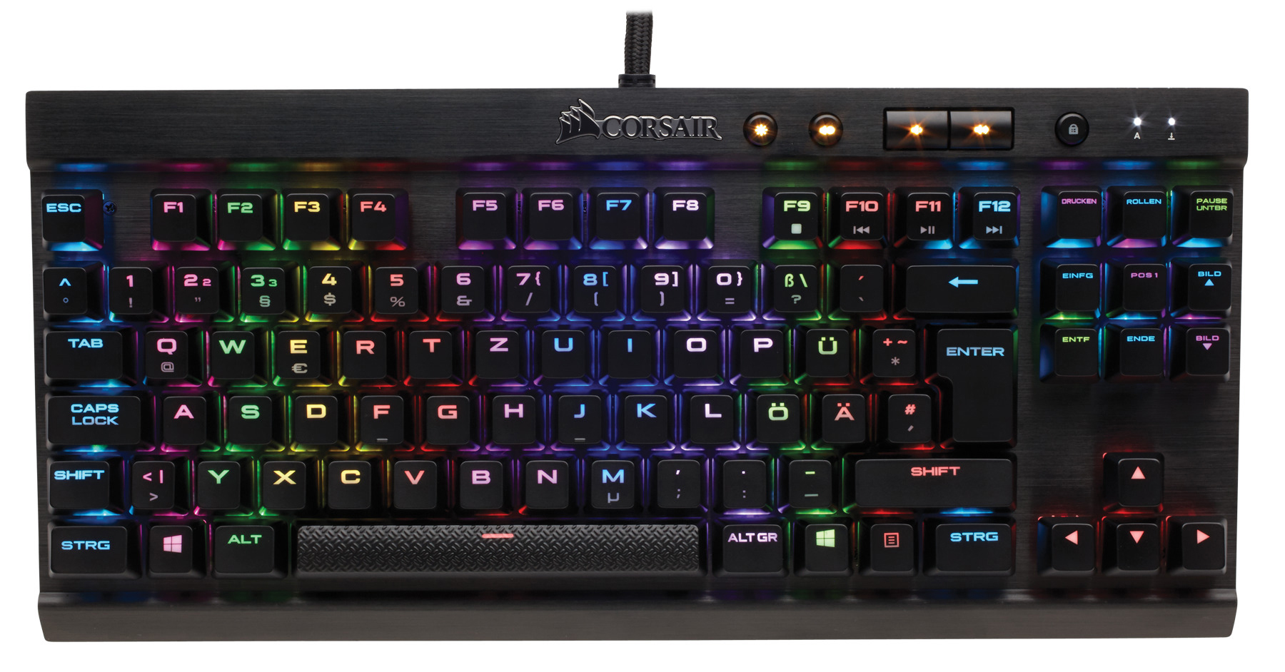 CORSAIR K65 RGB Rapidfire, Gaming Tastatur, Mechanisch, Cherry MX Speed, kabelgebunden, Schwarz