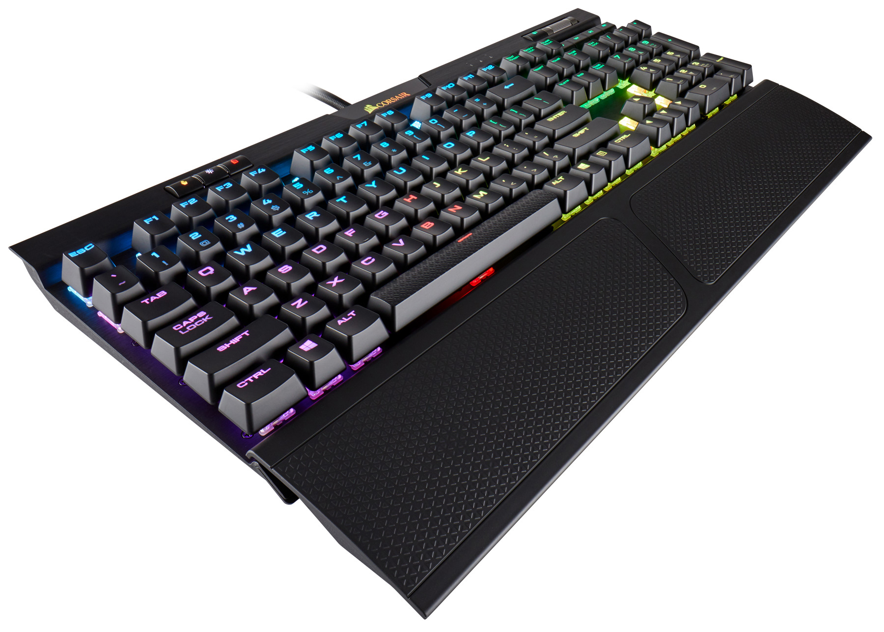 CORSAIR K70 RGB MK.2, Gaming Tastatur, Mechanisch, Cherry MX Brown, kabelgebunden, Schwarz