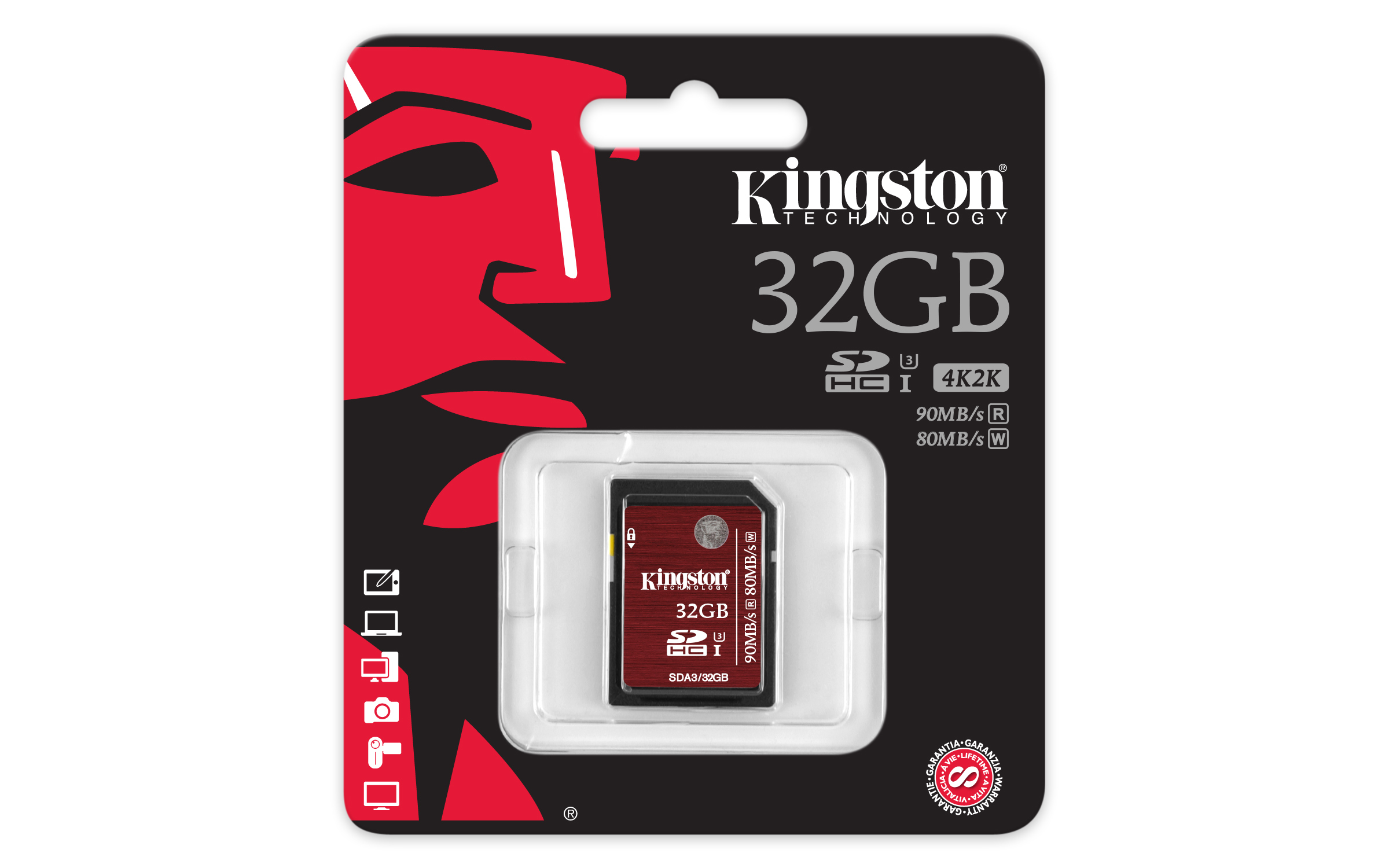 Tarjeta de memoria - KINGSTON, 32GB SDHC UHS-I SPEEDMEM CLASS 3