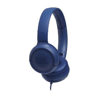 Auriculares - JBL Tune 500, Pure Bass Sound, Micrófono, Plegables, Control volumen, Azul