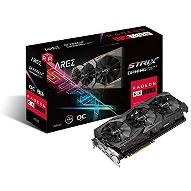 Tarjeta Gráfica - ASUS RX580-O8G, Rog Strix Gaming, 8GB, GDDR5, HDCP, AMD