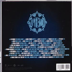 CD-Cover, schwarz mit DJ Premier Logo und Trackliste in Weiß.