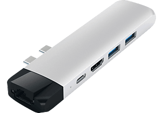 SATECHI USB-C Pro Hub 4K HDMI med Ethernet (ST-TCPHES) - Silver