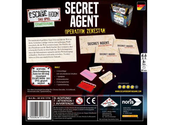 Noris Escape Room Secret Agent Gesellschaftsspiel Kaufen