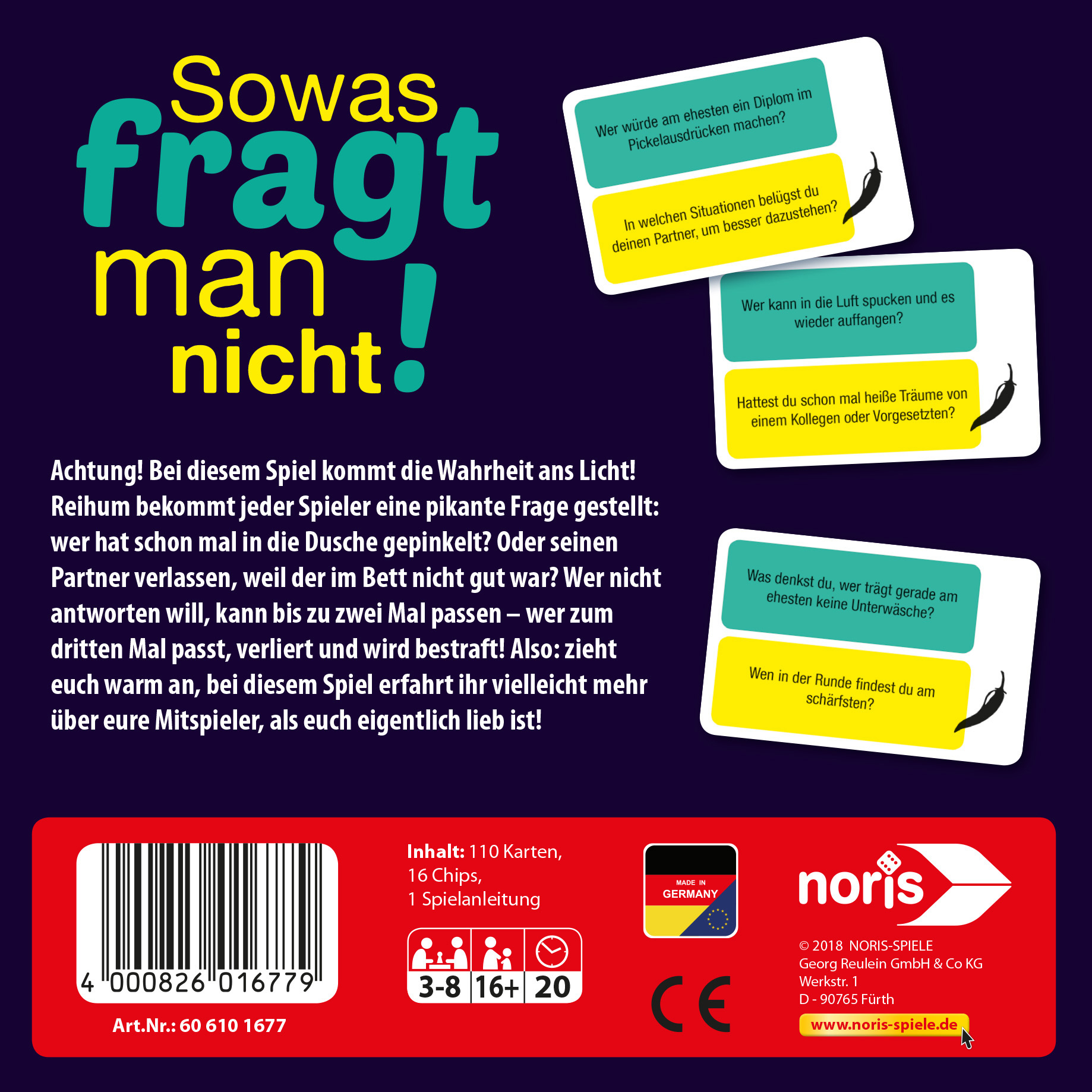 NORIS Sowas fragt man nicht!	 Gesellschaftsspiel Mehrfarbig