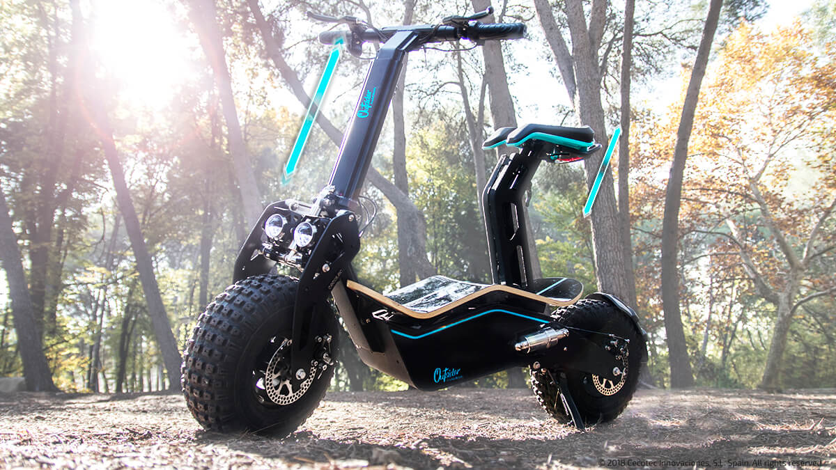 Patinete eléctrico - Cecotec Outsider DemiGod Makalu, 1600W, 45km/h, Autonomía 30km, Negro