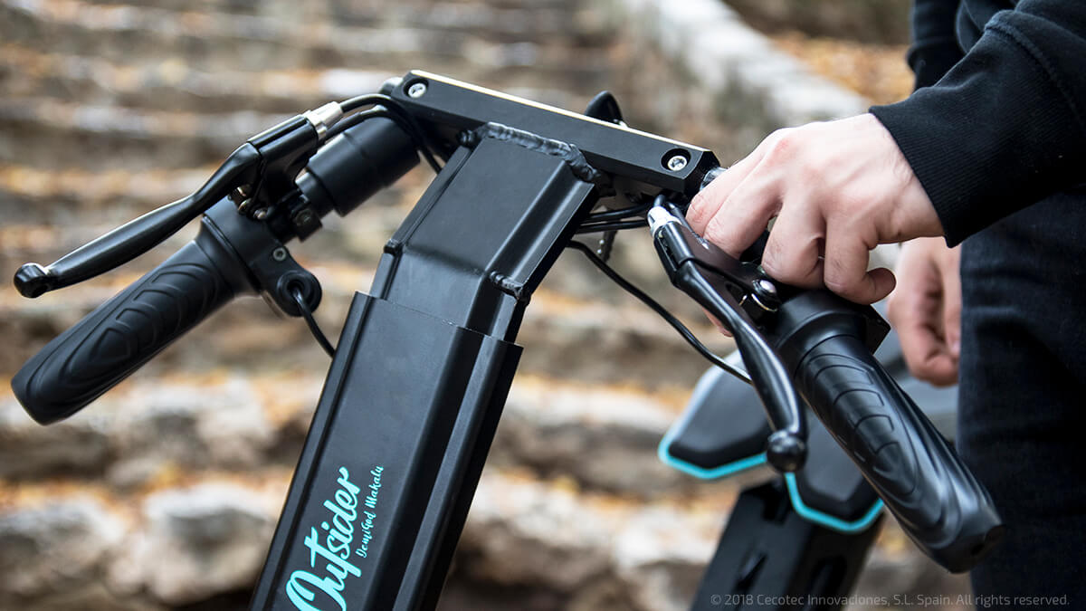 Patinete eléctrico - Cecotec Outsider DemiGod Makalu, 1600W, 45km/h, Autonomía 30km, Negro