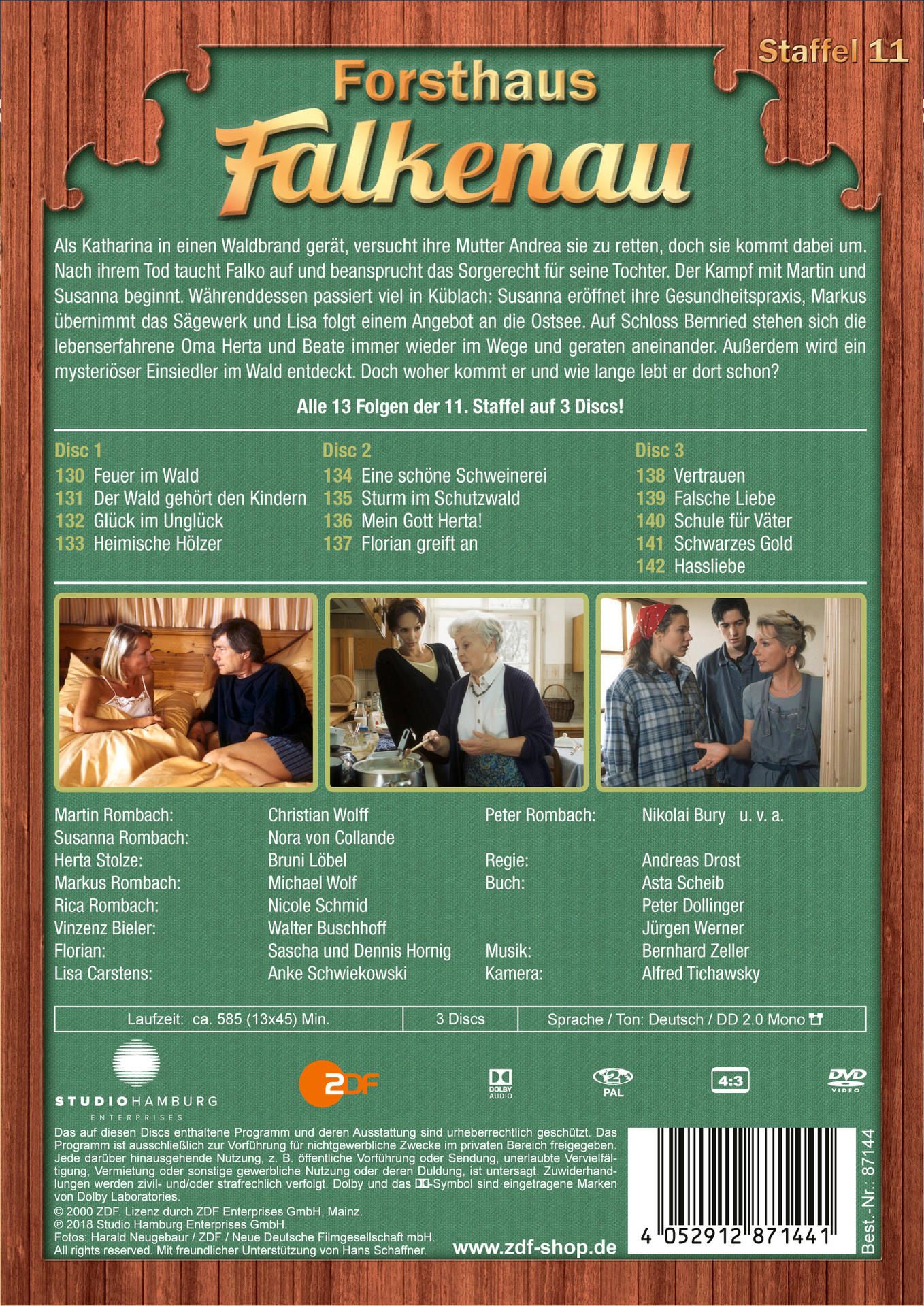 DVD-Hülle mit Text und Bildern, die sich auf eine Fernsehsendung beziehen, vor weißem Hintergrund.