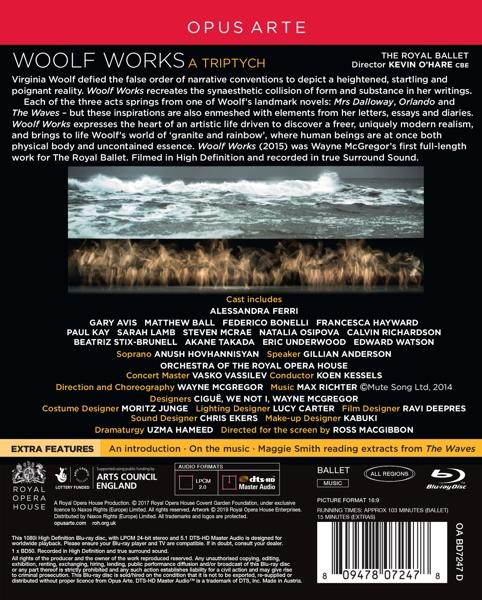 Blu-ray-Cover mit Text und Wellenbild, das eine Tanzaufführung bewirbt.