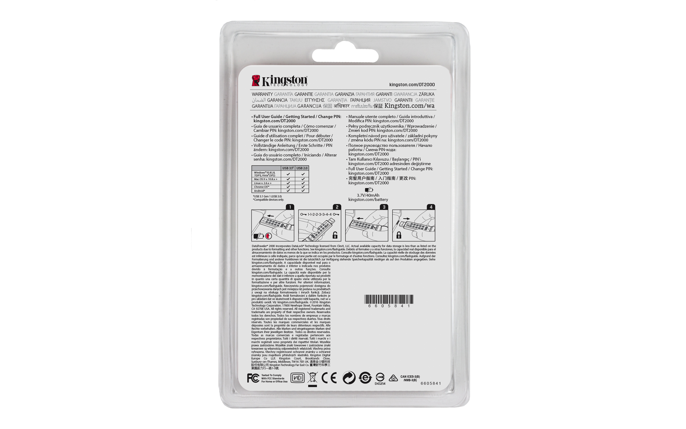 KINGSTON 32GB Şifreli USB 3.0 Bellek DT 2000