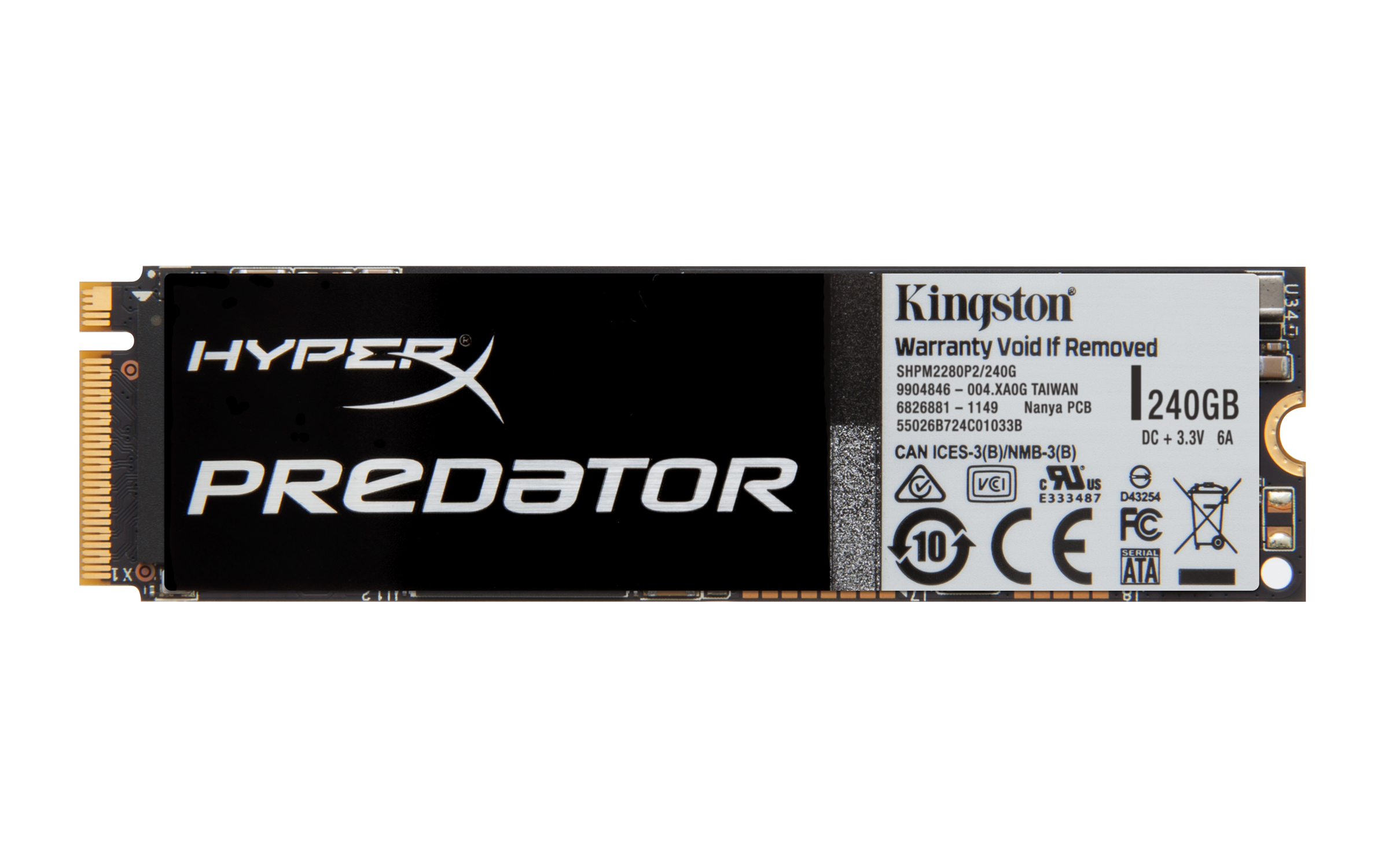 KINGSTON HyperX Predator 240GB X4 M.2 PCIe SSD SHPM2280P2H/240G (1400MB/s Okuma ve 600MB/s Yazma Hızı)