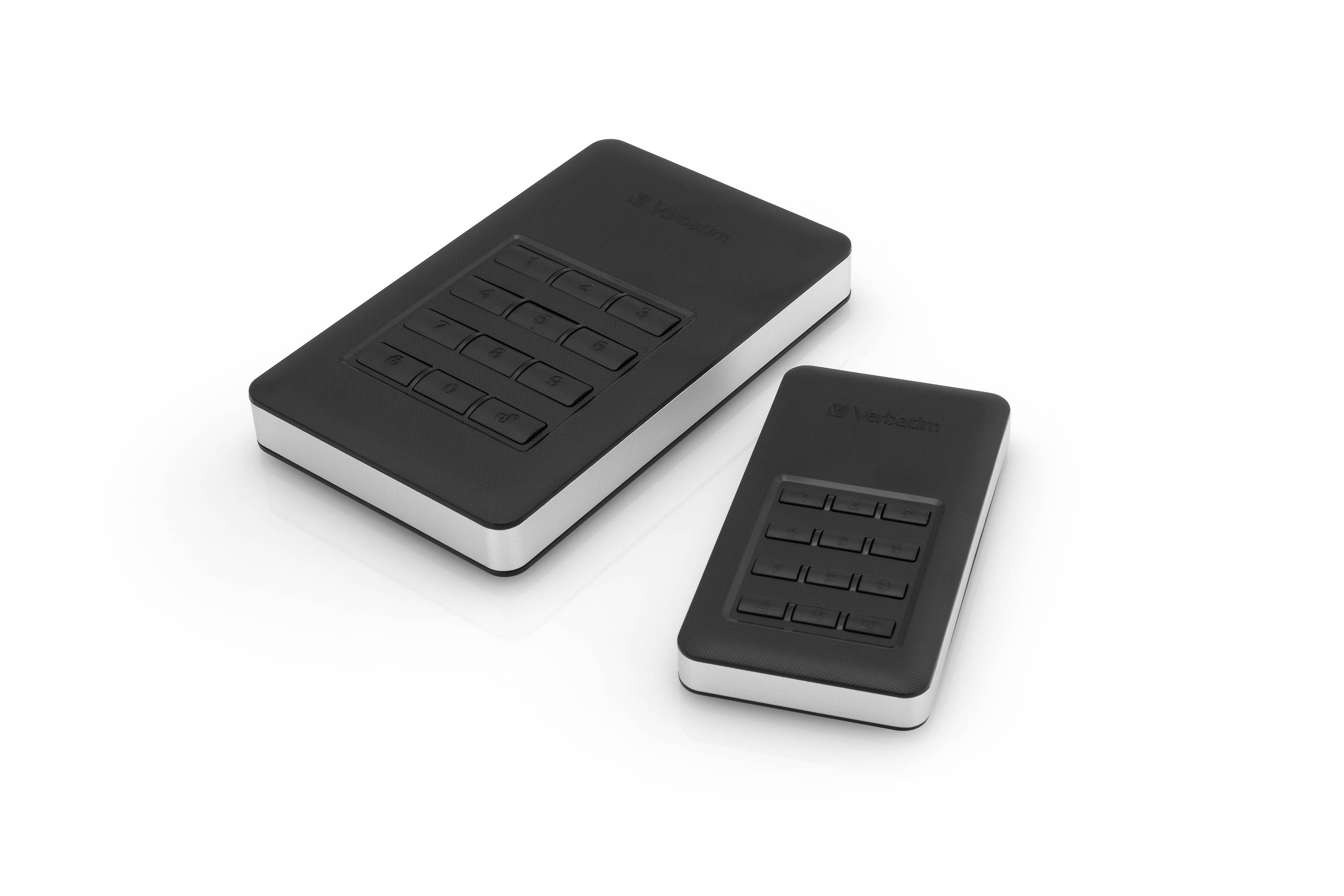 VERBATIM 53403 Secure Portable Festplatte, 2 TB HDD, 2,5 Zoll, extern, Schwarz/Silber