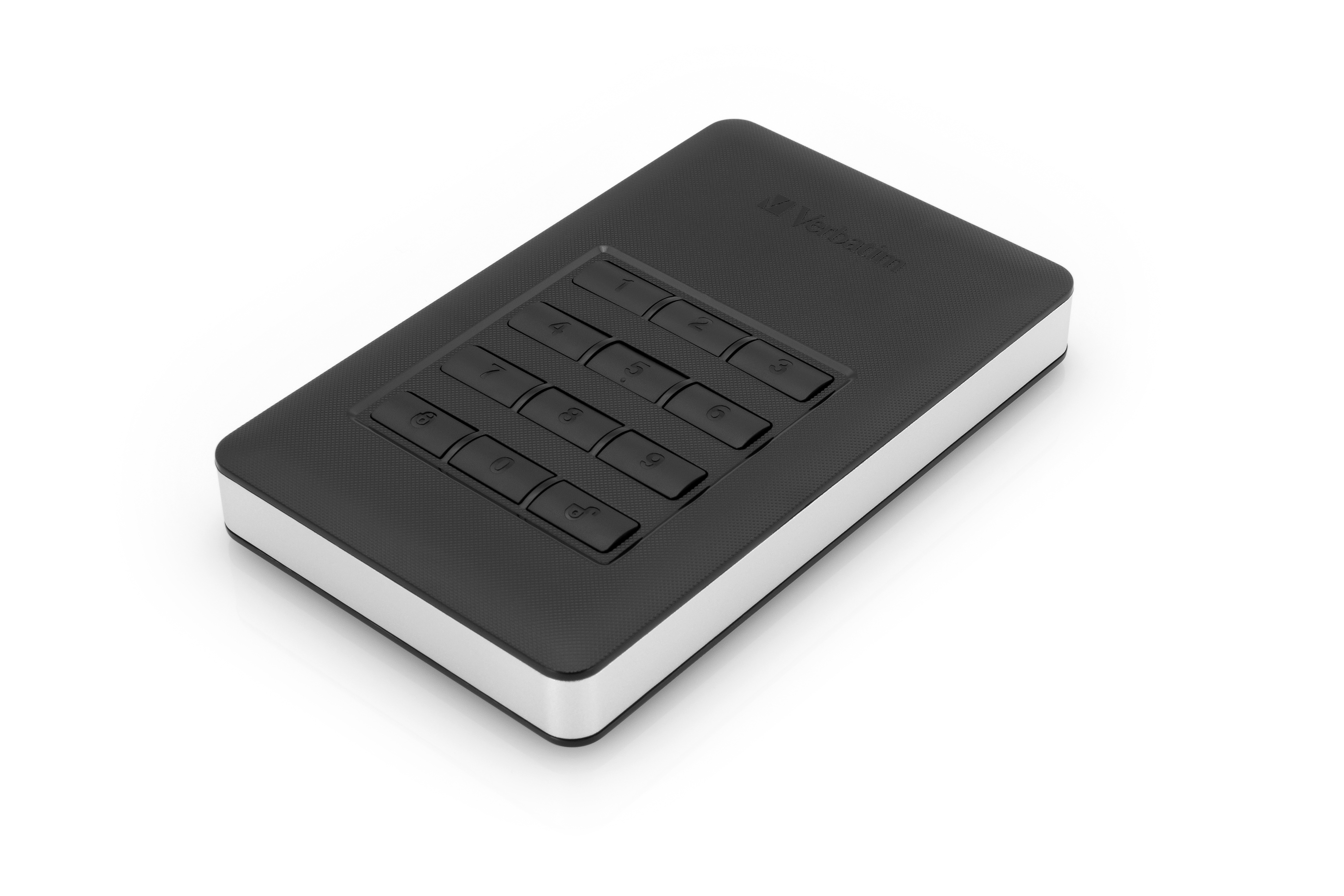 VERBATIM 53403 Secure Portable Festplatte, 2 TB HDD, 2,5 Zoll, extern, Schwarz/Silber