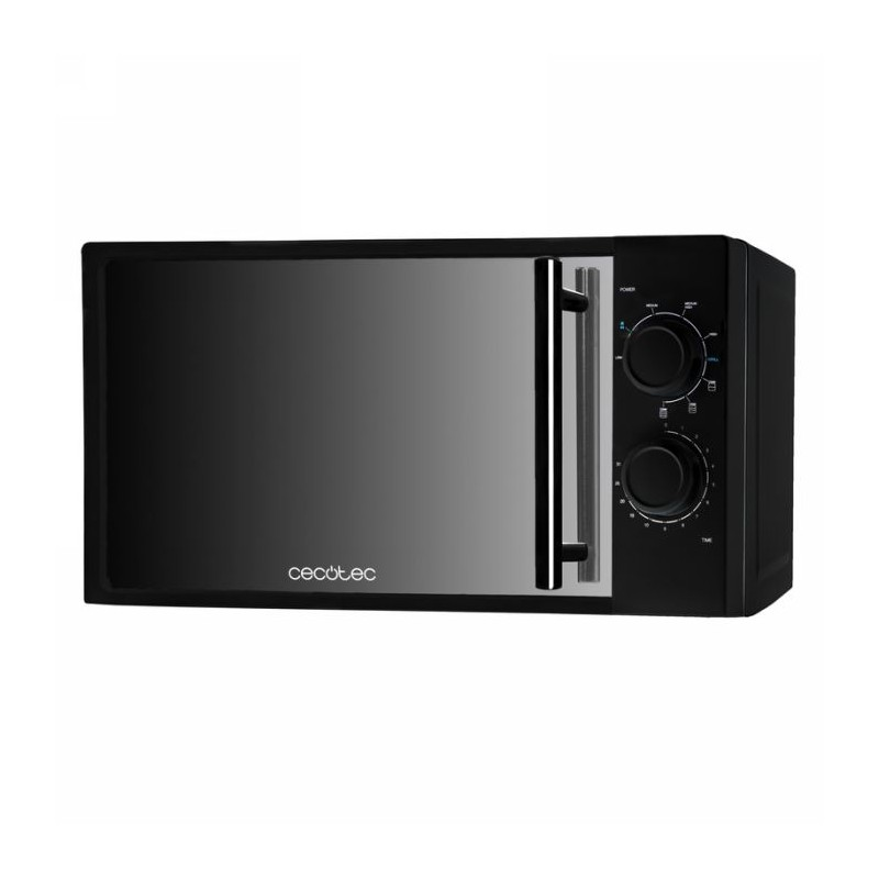 Microondas - Cecotec 1368 All Black Grill, 700W, 20L, Espejo, Negro