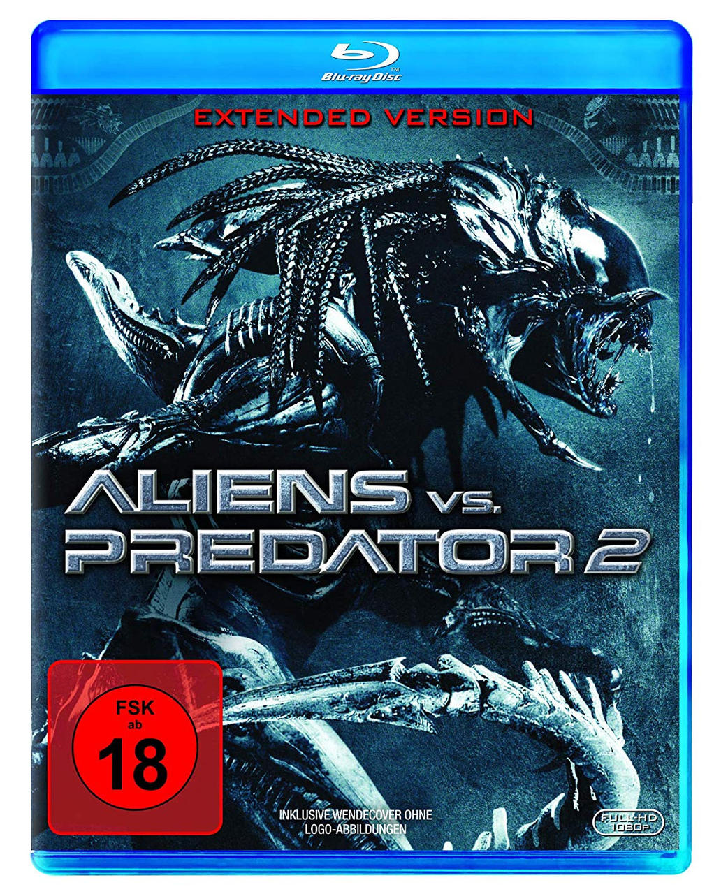 DVD-Cover, Aliens vs. Predator 2. Alien und Predator kämpfen.