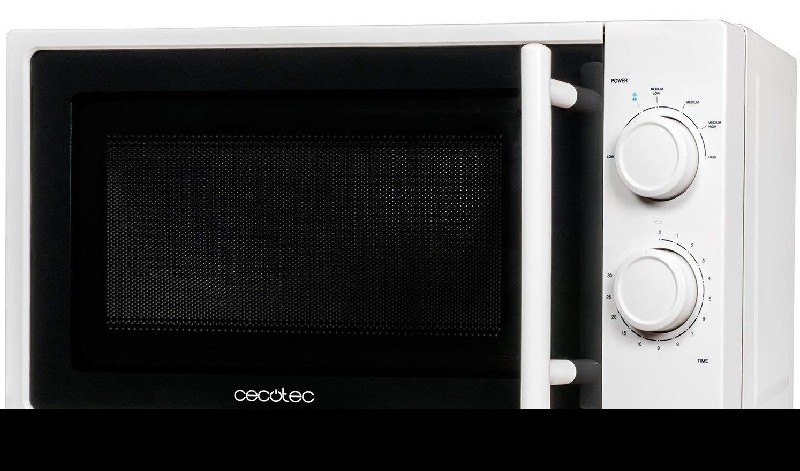 Cecotec Microondas Sencillo white capacidad 20l 700 temporizador hasta 30 min 6 niveles potencia 01361 libre instalación 700w 1361 20 5 1200w