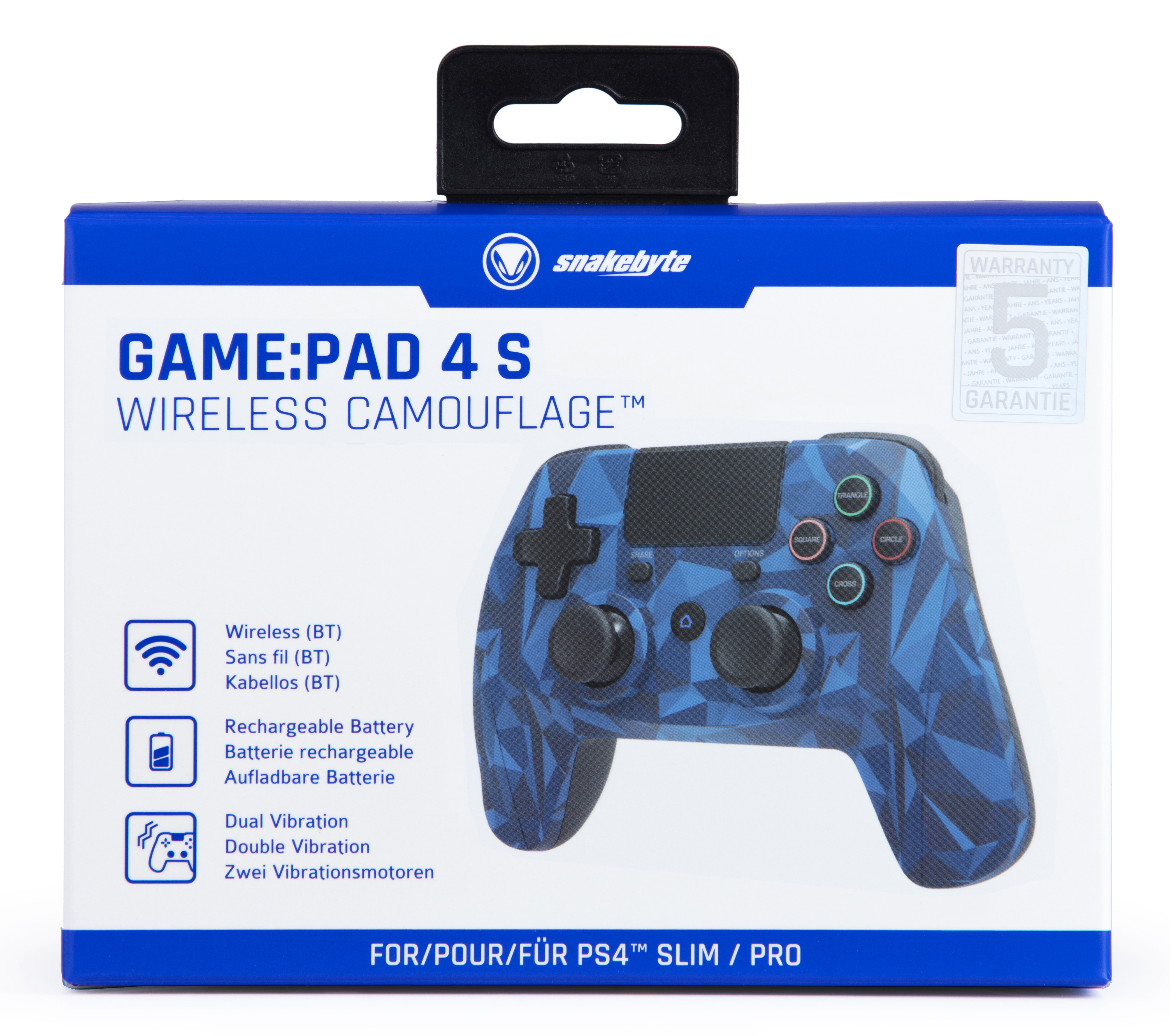 Blau 4, Controller PlayStation 4 SNAKEBYTE für S PlayStation Camo 3