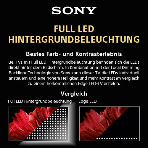 SONY Fernseher KD-55XF9005 55 Zoll, 4K Ultra HD LED Android TV