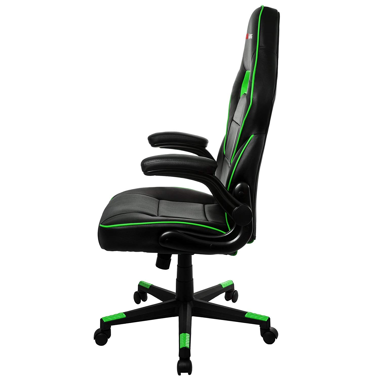 Silla gaming - Mars Gaming MGC117, Altura e inclinación ajustables, Reposabrazos abatible, Verde