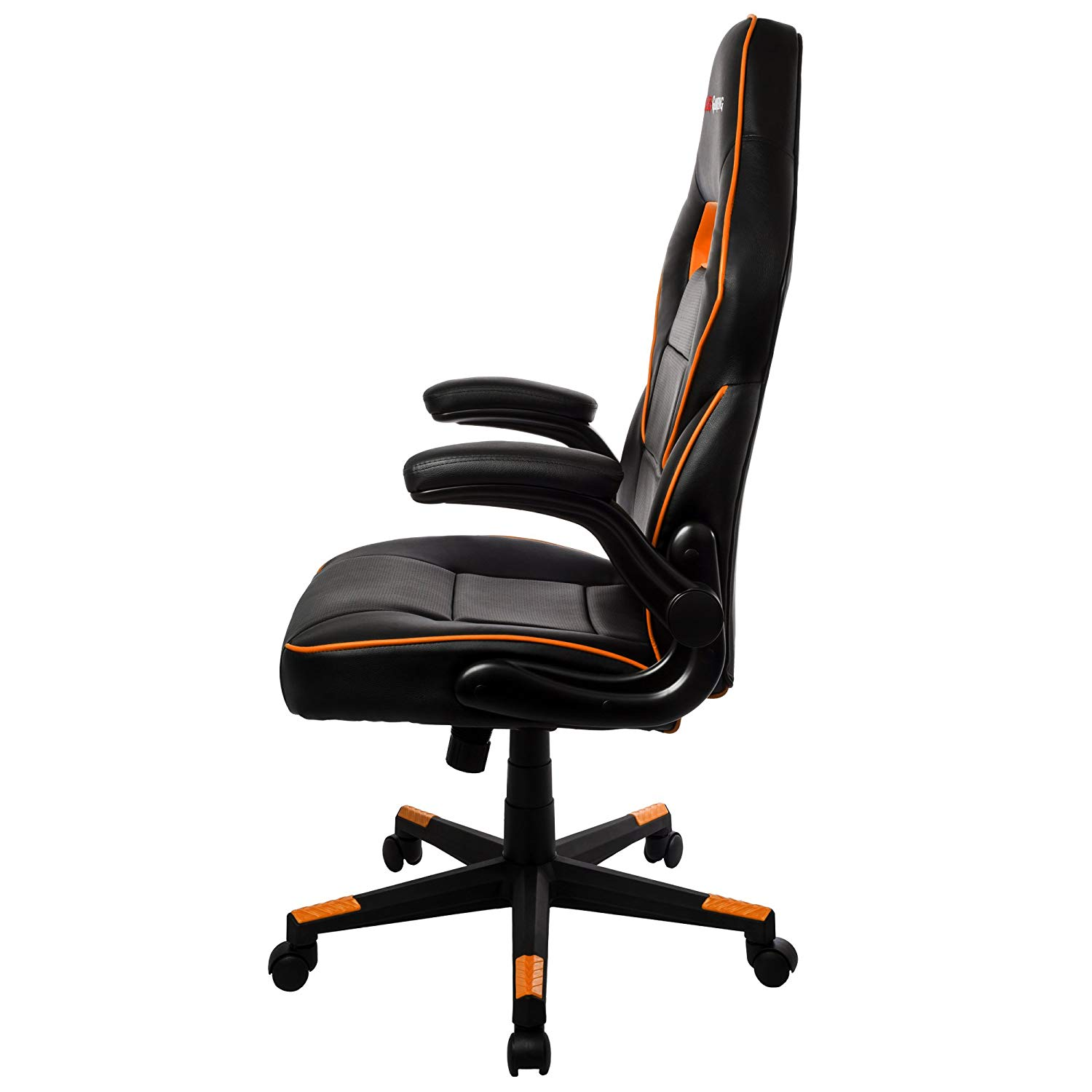 Silla gaming - Mars Gaming MGC117, Altura e inclinación ajustables, Reposabrazos abatible, Naranja