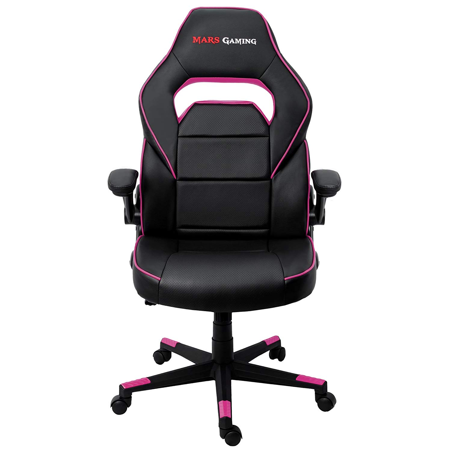 Silla gaming - Mars Gaming MGC117, Altura e inclinación ajustables, Reposabrazos abatible, Rosa