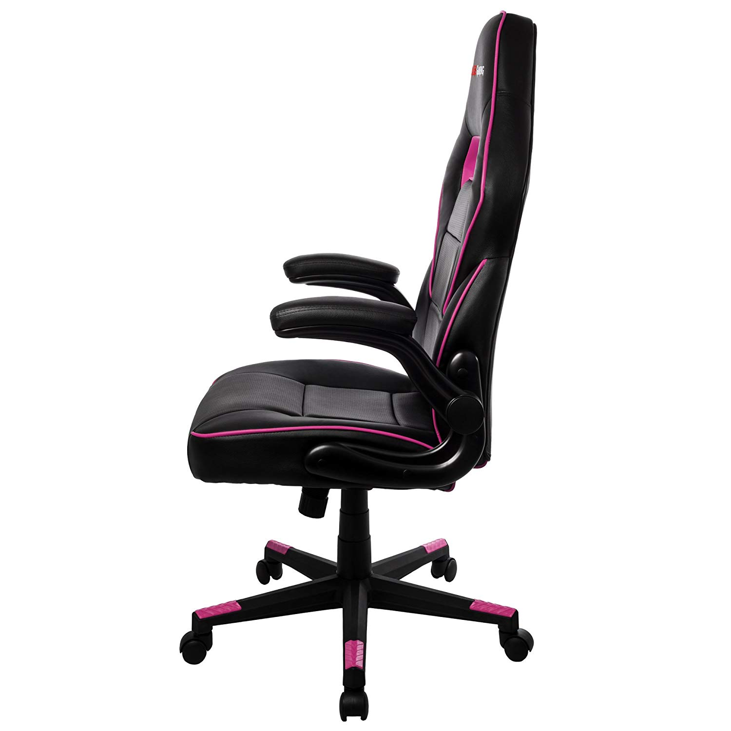 Silla gaming - Mars Gaming MGC117, Altura e inclinación ajustables, Reposabrazos abatible, Rosa