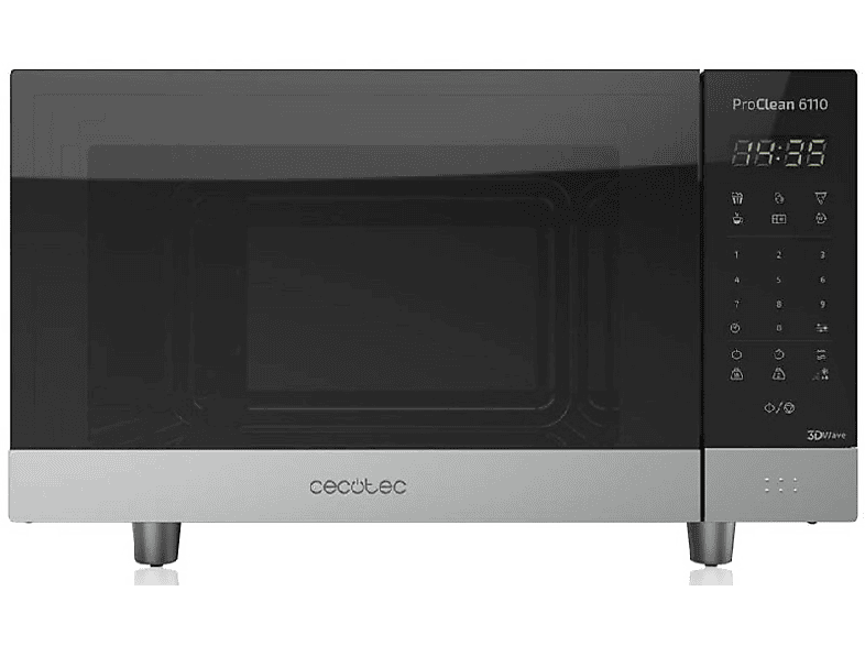 Microondas Cecotec Proclean 6110, Con grill, 800 W, 23 L, 5 potencias