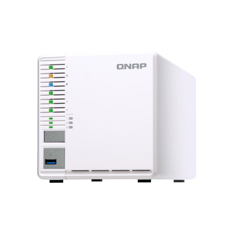 Servidor NAS - QNAP TS-332X-2G,  3 Bahías, Quad Core 1.7 GHZ, 2 GB DDR4, Blanco