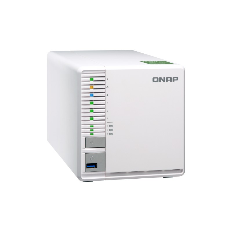 Servidor NAS - QNAP TS-332X-2G,  3 Bahías, Quad Core 1.7 GHZ, 2 GB DDR4, Blanco
