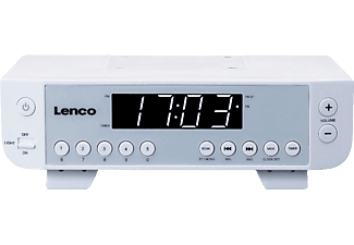 LENCO KCR-11 órás rádió, fehér