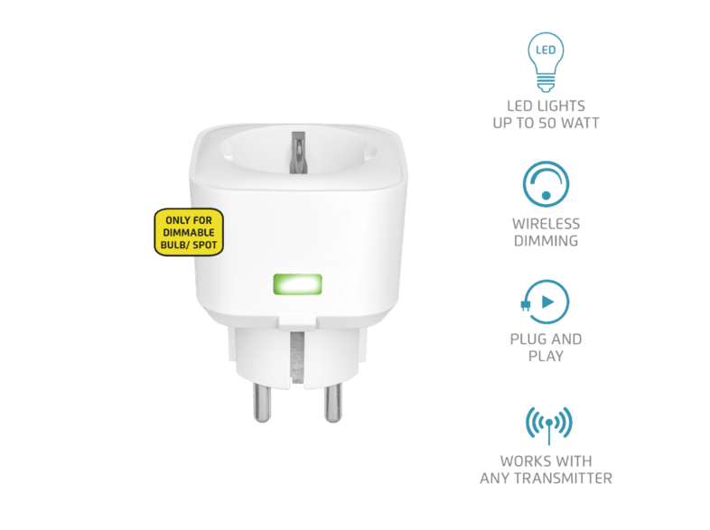 klikaanklikuit compacte stopcontactdimmer acc 250 ld wit kopen mediamarkt