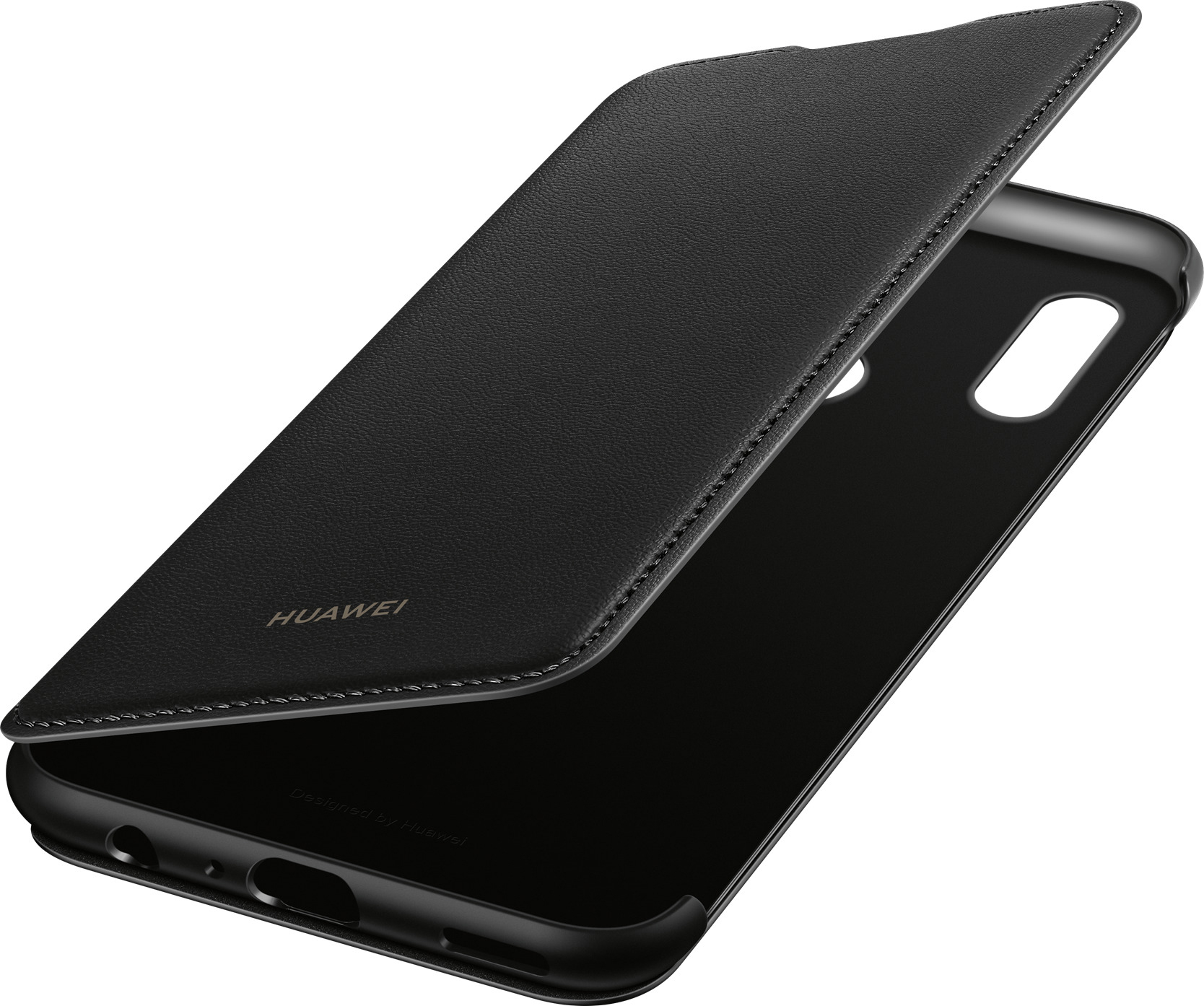 HUAWEI Flip Cover Bookcover, für Huawei P smart 2019, Schwarz