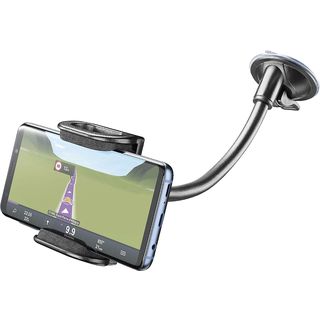 CELLULAR LINE Pilot Flexi - Supporto da auto flessibile per smartphone (Nero)