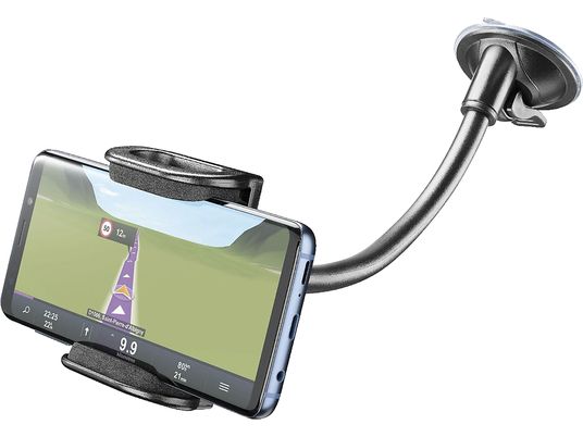 CELLULAR LINE Pilot Flexi - Supporto da auto flessibile per smartphone (Nero)