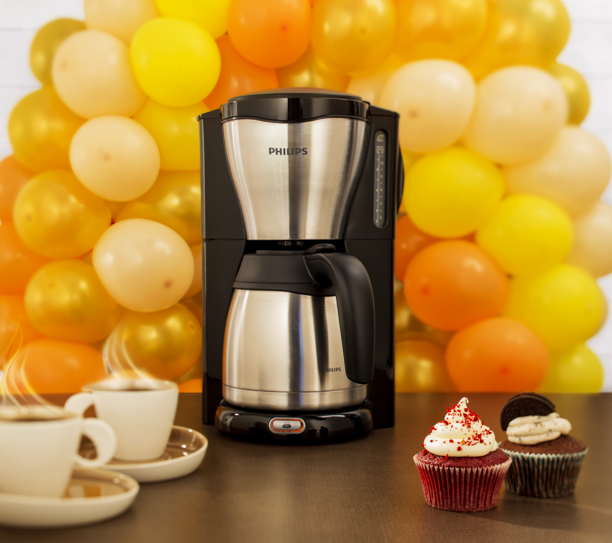 PHILIPS HD 7546/20 Gaia Kaffeemaschine Schwarz