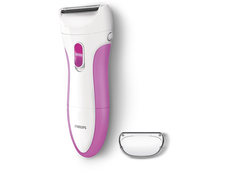 Philips HP6341/00 elektrischer Nass- und Trockenrasierer SatinShave Essential, pink; Damenrasierer