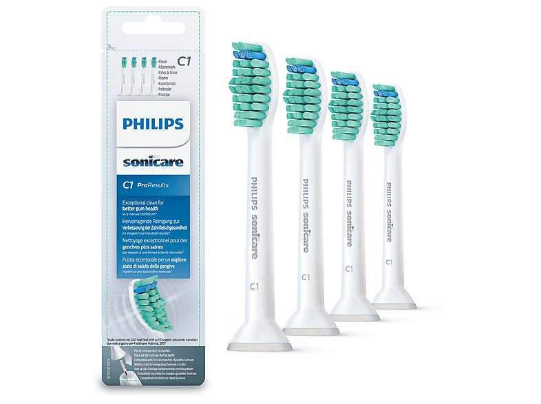 Philips HX6014/07 Sonicare ProResults Standard 4er Aufsteckbürsten für Schallzahnbürsten