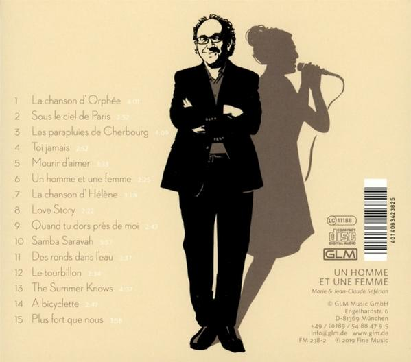 CD-Cover mit einem Mann mit Brille und einer Frauensilhouette. Der Text listet die Songs auf.