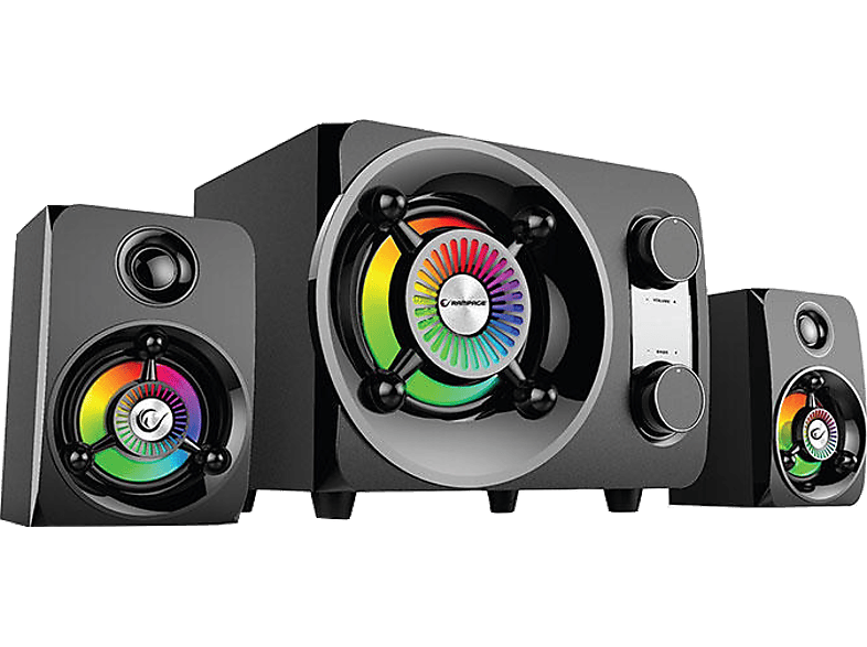 RAMPAGE RMS-G8 2+1 25W Rainbow Led Işıklı Gaming Bilgisayar Hoparlörü_0