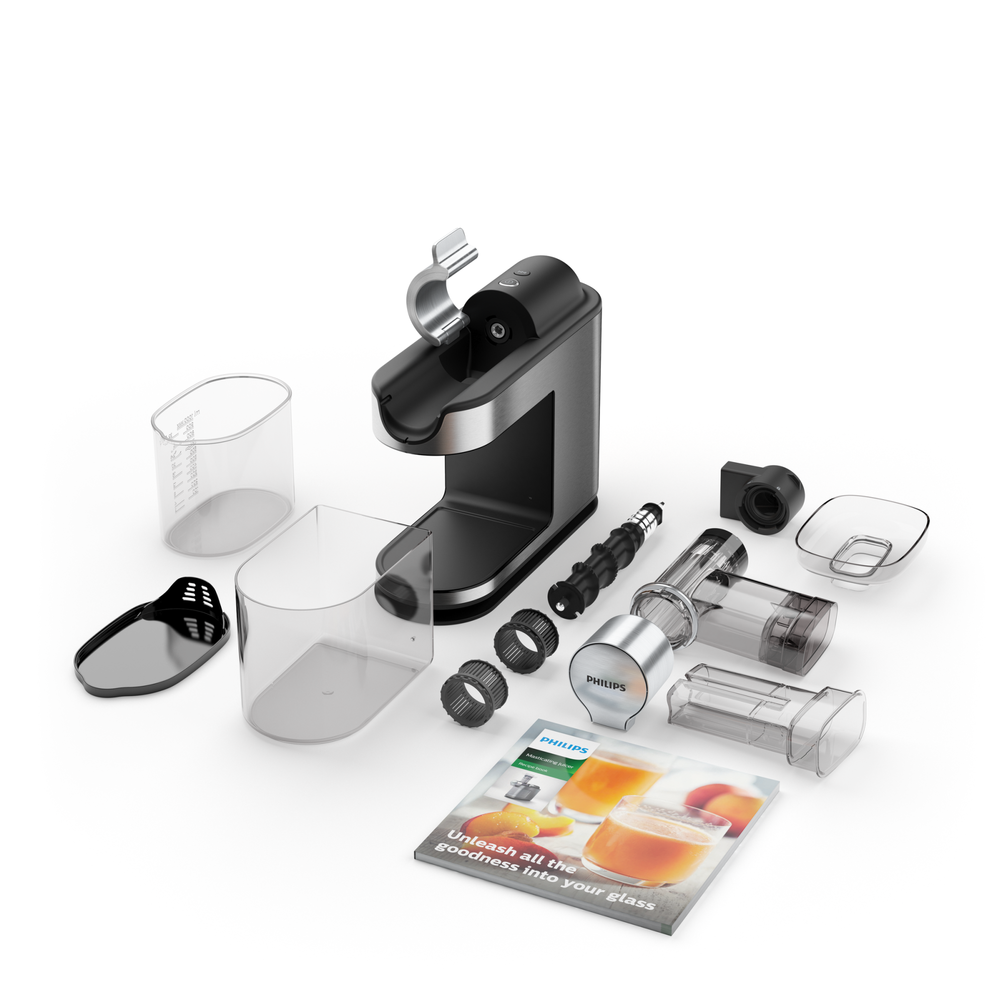 PHILIPS Avance Collection Slow Juicer Entsafter HR1949/20, edelstahl gebürstet Slow Juicer 200 Watt, Edelstahl gebürstet