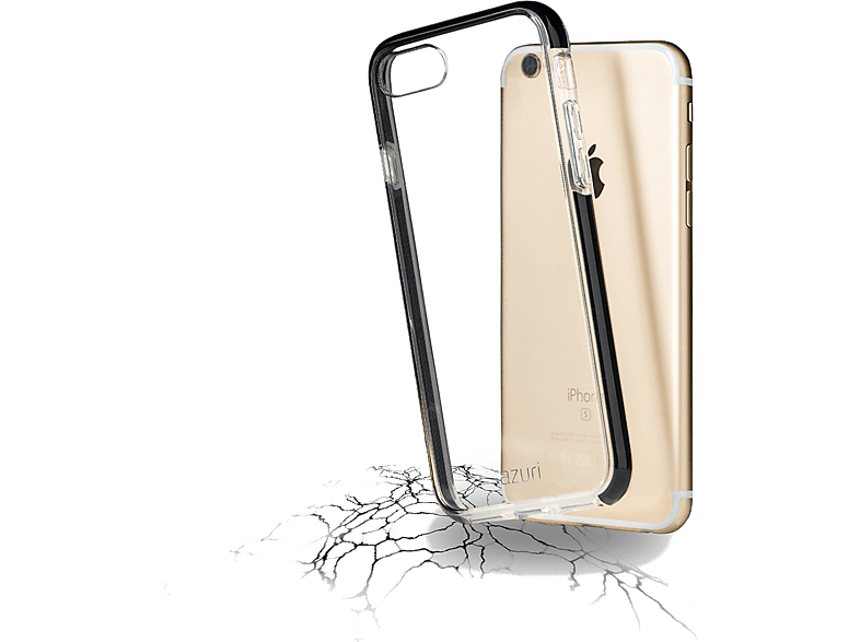AZURI Cover Flexible Bumpercover iPhone 7 / 8 Zwart (AZBUMPFLEXIPH7-BLK)