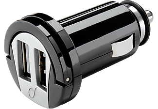 CELLULAR LINE USB Car Charger Dual, 2A - KFZ-Ladegerät (Schwarz)