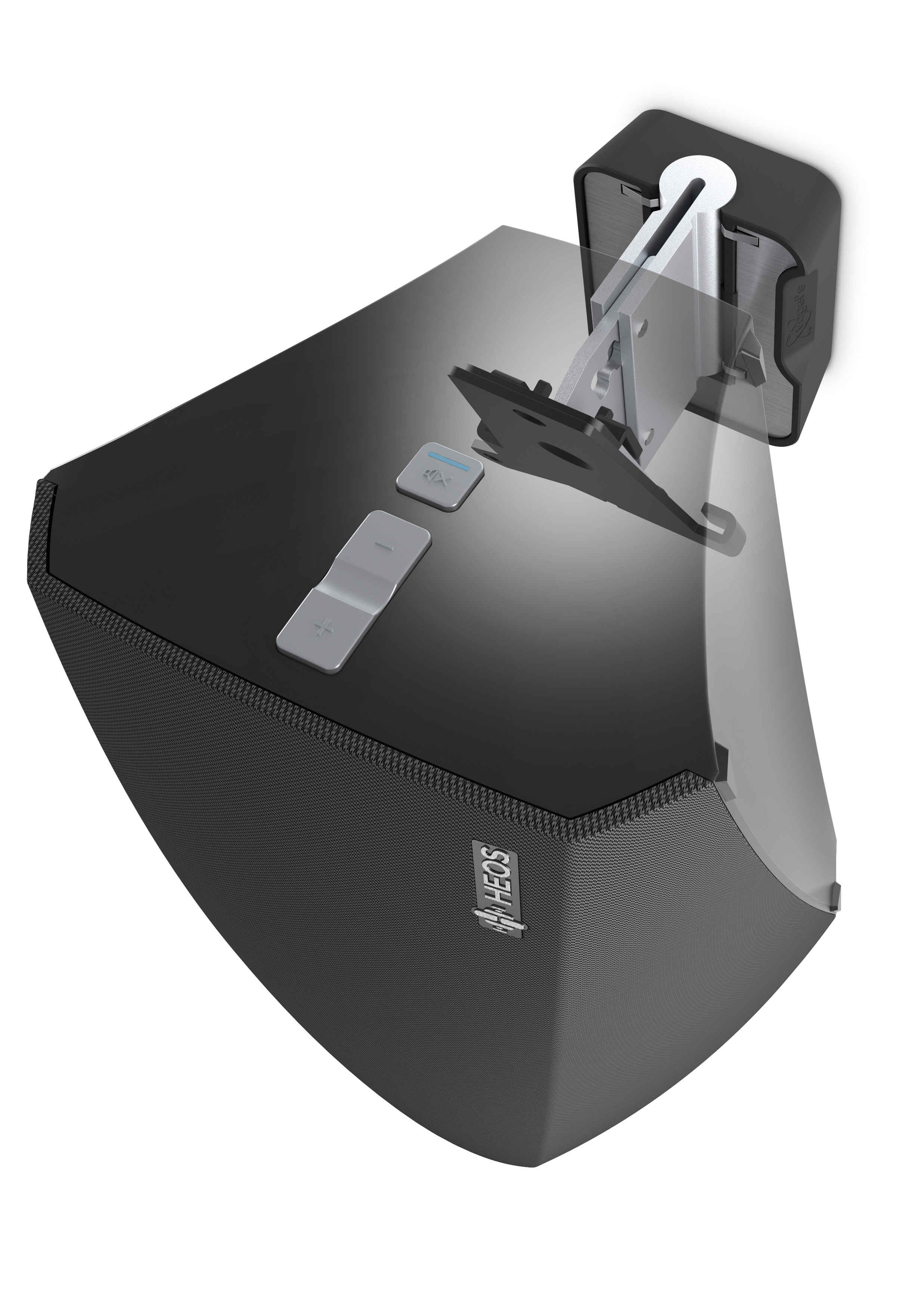 VOGEL´S Vogel's Sound 5203 Lautsprecher-Wandhalterung für Denon HEOS 3, schwarz Wandhalterung, Schwarz
